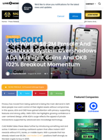 Cold Wallet $6.2M Presale And Cashback System Overshadows ADA Midnight Gains And OKB 102% Breakout Momentum | Live Bitcoin News