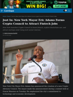 New York Mayor Eric Adams Forms Crypto Council to Attract Fintech Jobs