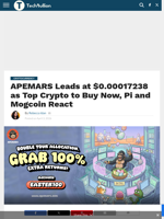 APEMARS Leads at $0.00017238 as Top Crypto to Buy Now, Pi and Mogcoin React - TechBullion