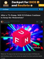 After a 7% Pump, Will FUNToken Continue to Keep the Momentum?