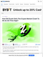 How Did Zcash Price Hit An All-Time High After The Market Crash?