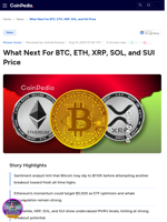What Next For BTC, ETH, XRP, SOL, and SUI Price 