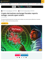 Paradex Reports Service Outage, Cancels Open Orders