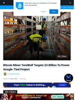 Bitcoin Miner TeraWulf Targets $3 Billion To Power Google-Tied Project