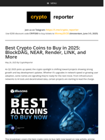 Best Crypto Coins to Buy in 2025: BlockDAG, NEAR, Render, LINK