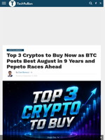 Top 3 Cryptos to Buy Now as BTC Posts Best August in 9 Years and Pepeto Races Ahead - TechBullion