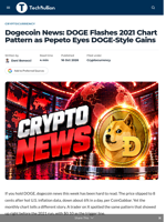 Dogecoin News: DOGE Flashes 2021 Chart Pattern as Pepeto Eyes DOGE-Style Gains - TechBullion