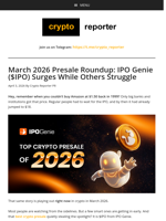 March 2026 Presale Roundup: IPO Genie ($IPO) Surges While Others Struggle
