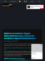 BNB Price Prediction: Targets $650-$680 Recovery as Oversold Conditions Signal Potential Bounce - Blockchain.News