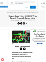 Finance Expert Says 200% XRP Price Surge Is Extremely Conservative