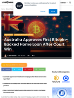 Australia Approves First Bitcoin-Backed Home Loan After Court Win | Live Bitcoin News
