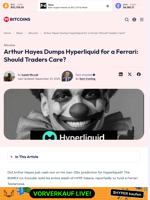 Arthur Hayes Dumps Hyperliquid for a Ferrari - Should You Care?