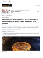 BNB Price Prediction: Stacked Resistance Above, Oversold Signals Below — $717 Is the Line That Matters - Blockchain.News