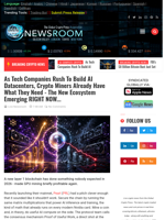 
As Tech Companies Rush To Build AI Datacenters, Crypto Miners Already Have What They Need  - The New Ecosystem Emerging RIGHT NOW... | Cryptocurrency News Live | Breaking Crypto News - Realtime Prices, Analysis, Predictions...
