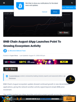 BNB Chain August dApp Launches Point To Growing Ecosystem Activity