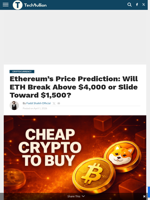 Ethereum’s Price Prediction: Will ETH Break Above $4,000 or Slide Toward $1,500? - TechBullion