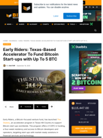 Early Riders: Texas-Based Accelerator To Fund Bitcoin Start-ups With Up To 5 BTC