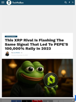 This XRP Rival Is Flashing The Same Signal That Led To PEPE'S 100,000% Rally In 2023 - TechBullion
