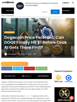 Dogecoin Price Forecast: Can DOGE Finally Hit $1 Before Ozak AI Gets There First? | Live Bitcoin News