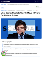 Libra Scandal Wallets Quietly Move $4M and Go All-In on Solana