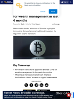 5 banks approve Bitwise ETPs for wealth management in last 6 months