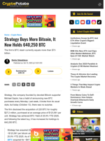 Strategy Buys More Bitcoin, It Now Holds 640,250 BTC