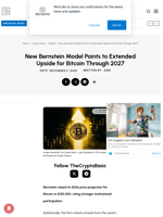 New Bernstein Model Points to Extended Upside for Bitcoin Through 2027