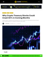 Why Crypto Treasury Stocks Could Crash 50% in Coming Months - CoinCentral