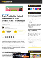 Crypto Predicted the Fentanyl Slowdown Months Before Overdose Deaths Fell: Chainalysis
