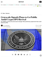 Grayscale Signals Plans to Go Public Amid Crypto IPO Revival - Decrypt