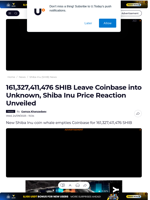 161,327,411,476 SHIB Leave Coinbase into Unknown, Shiba Inu Price Reaction Unveiled - U.Today