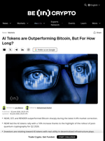 AI Tokens are Outperforming Bitcoin, But For How Long?