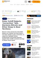 Peter Schiff Rejects ‘Correction’ Talk, Declares Bitcoin and Ether Deep in Bear Territory – Markets and Prices Bitcoin News