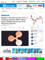 Ripple's RLUSD Jumps 20% in Trading Volume After Swiss Bank AMINA Becomes First Banking Partner ⋆ ZyCrypto