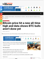 Bitcoin price hit a new all-time high and data shows BTC bulls aren’t done yet - The Crypto News Wire