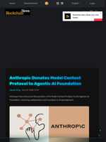 Anthropic Donates Model Context Protocol to Agentic AI Foundation - Blockchain.News