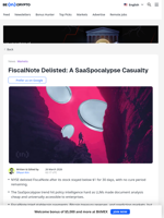 FiscalNote Delisted: A SaaSpocalypse Casualty - BeInCrypto