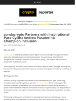 zondacrypto Partners with Inspirational Para-Cyclist Andrea Pusateri to Champion Inclusion