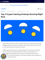 Top 3 Crypto Gaming Airdrops Running Right Now : Sweet.io, My Neighbor Alice, MegaDice