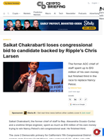 Saikat Chakrabarti loses congressional bid to candidate backed by Ripple's Chris Larsen