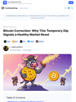 Bitcoin Correction: Why This Temporary Dip Signals a Healthy Market Reset: Guest Post by ItsBitcoinWorld | CoinMarketCap
