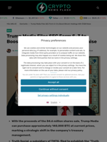Trump Media Files SEC Form S-3 to Boost Bitcoin Holdings With $12B Raise - Crypto News Flash