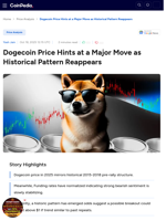 Dogecoin Price Hints at a Major Move as Historical Pattern Reappears