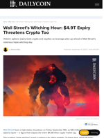 Wall Street’s Witching Hour: $4.9T Expiry Threatens Crypto Too - DailyCoin