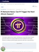 Pi Network News: Can Pi Trigger the Next Altcoin Season?