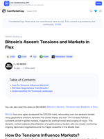 Bitcoin’s Ascent: Tensions and Markets in Flux: Guest Post by BH NEWS | CoinMarketCap