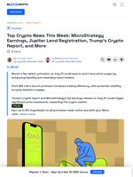 Top News to Watch This Week: MicroStrategy and Trump