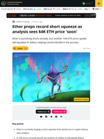 $4,000 ETH Price Is Due 'Soon' As Ether Shorts Suffer