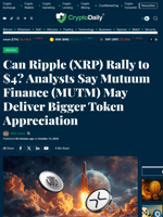 Can Ripple (XRP) Rally to $4? Analysts Say Mutuum Finance (MUTM) May Deliver Bigger Token Appreciation - Crypto Daily