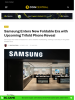 Samsung Enters New Foldable Era with Upcoming Trifold Phone Reveal - CoinCentral